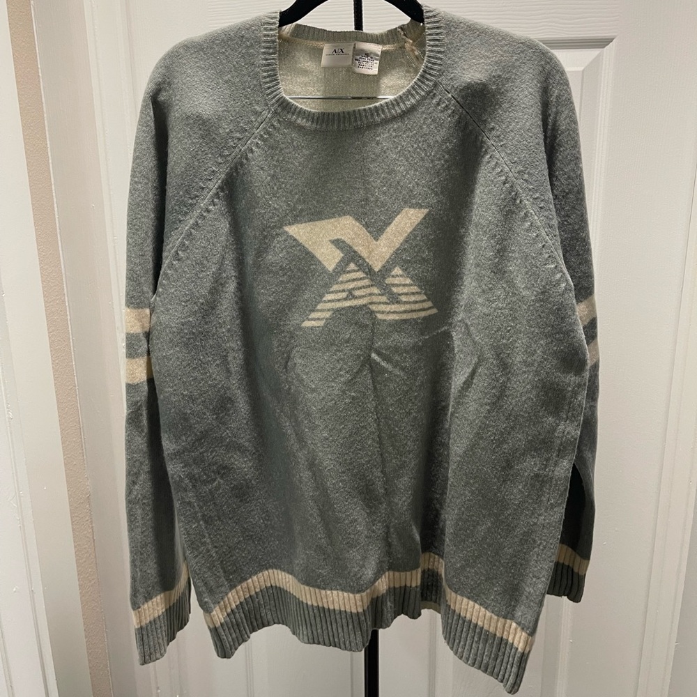 🛑 Classic Armani Exchange Gray Crewneck Sweater (Unisex)
